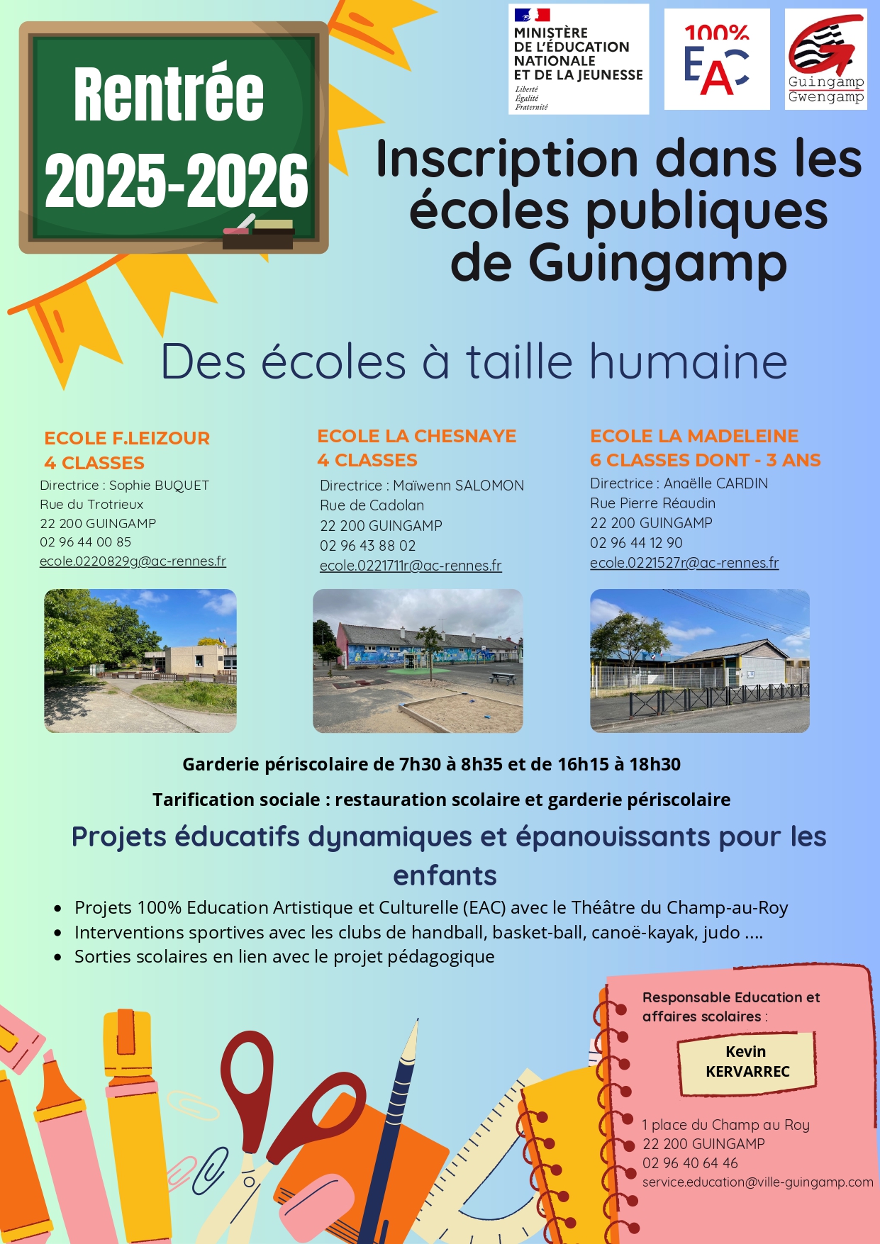 Inscriptions dans les écoles publiques