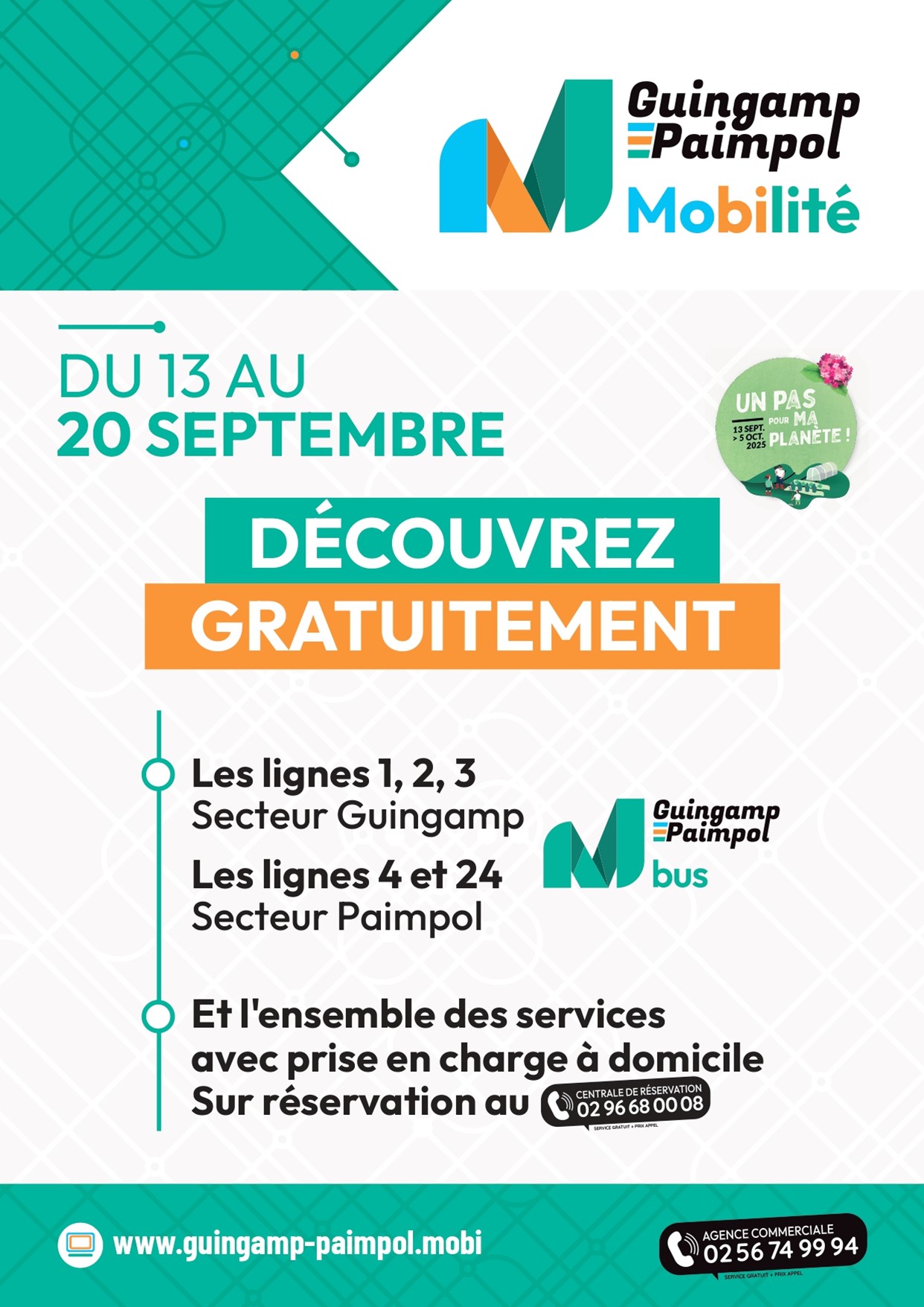 Une semaine de gratuité sur le réseau de transport de Guingamp Paimpol Agglomération